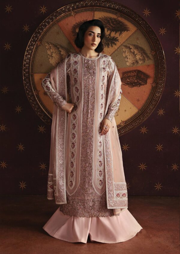 Afrozeh La Fuchsia Unstitched Formal 3Pc Suit FWU-0072 Hermit