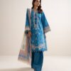 Sapphire Women's Unstitched Lawn Embroidered Blue 3 Piece Suit – PESGS26V7133