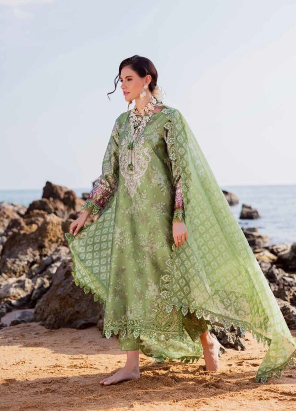 Nureh The Silk Unstitched Embroidered Luxury Silk 3Pc Suit S-23– S-23-1