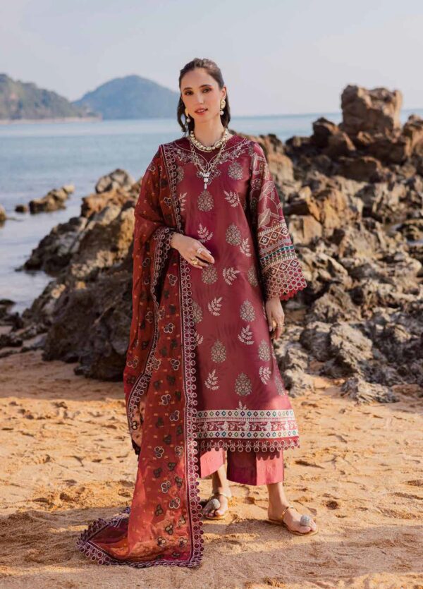 Nureh The Silk Unstitched Embroidered Luxury Silk 3Pc Suit S-26 Nureh The Silk Unstitched Embroidered Luxury Silk 3Pc Suit S-26