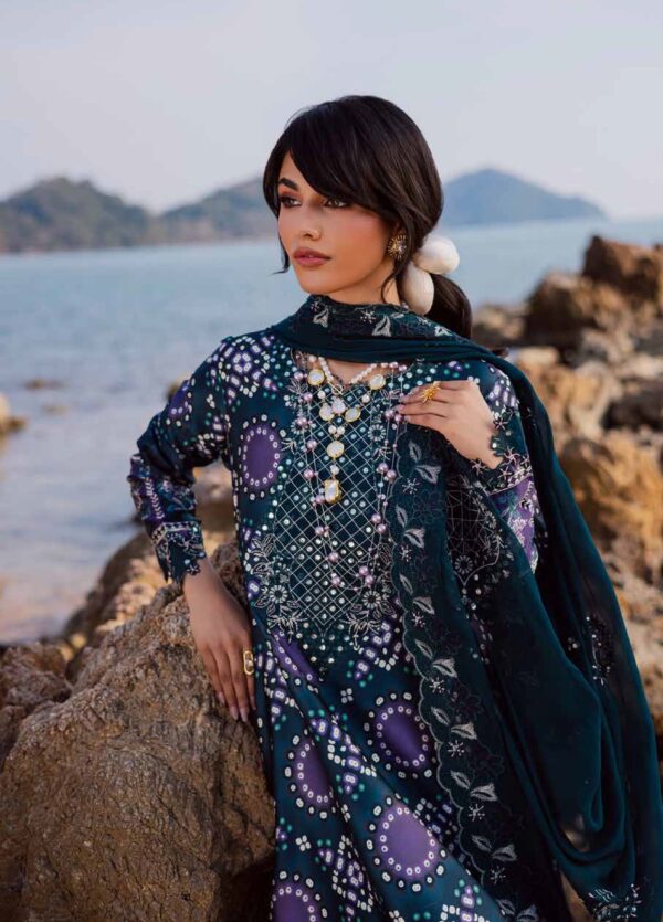 Nureh The Silk Unstitched Embroidered Luxury Silk 3Pc Suit S-27– S-27-3