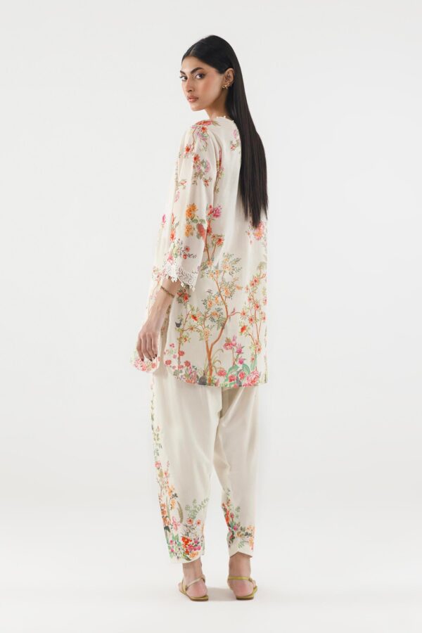 Sana Safinaz Stitched Printed Lawn Shirt+ Culotte– SS25MUZ208BP2T 2