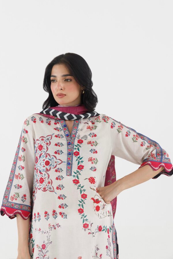 Sana Safinaz Stitched Printed Fancy Dobby Shirt+ Dupatta– SS26BSP238P2D 3