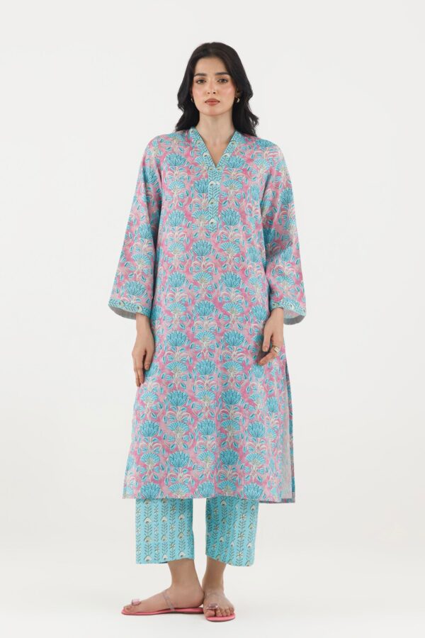 Sana Safinaz Stitched Printed Fancy Dobby Shirt+ Culotte Sana Safinaz Stitched Printed Fancy Dobby Shirt+ Culotte
