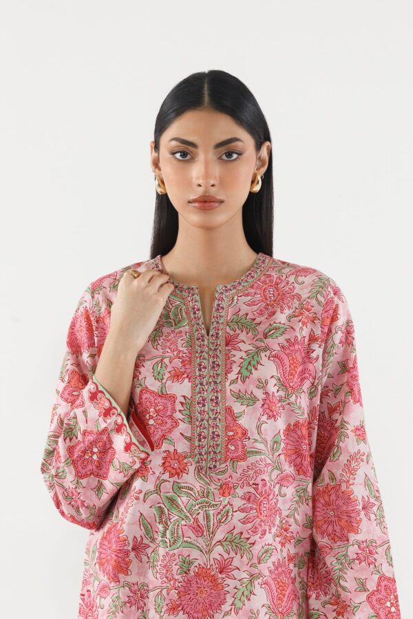 Sana Safinaz Stitched Printed Lawn Shirt+ Culotte– SS26BSP251P2T 3
