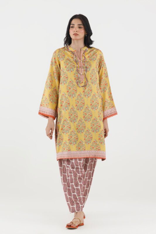 Sana Safinaz Stitched Printed Dobby Shirt+ Shalwar
