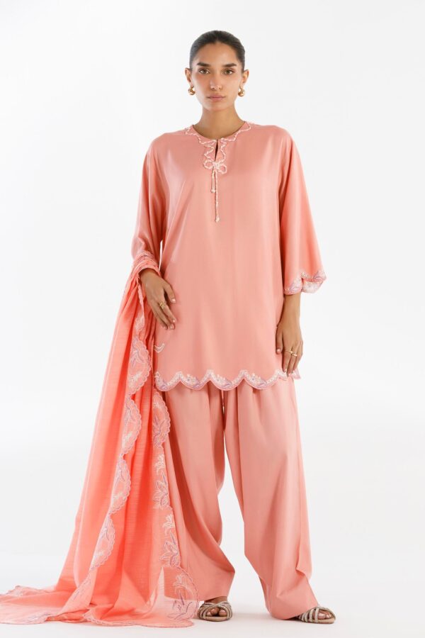 Sana Safinaz Stitched Embroidered Linen Shirt + Shalwar Sana Safinaz Stitched Embroidered Linen Shirt + Shalwar