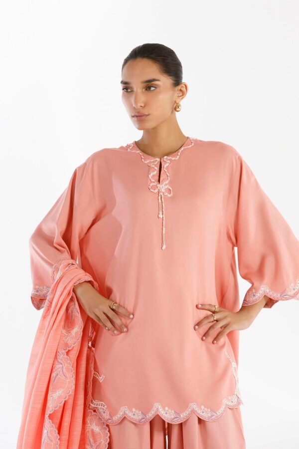 Sana Safinaz Stitched Embroidered Linen Shirt + Shalwar– SS26ESE311P3 2