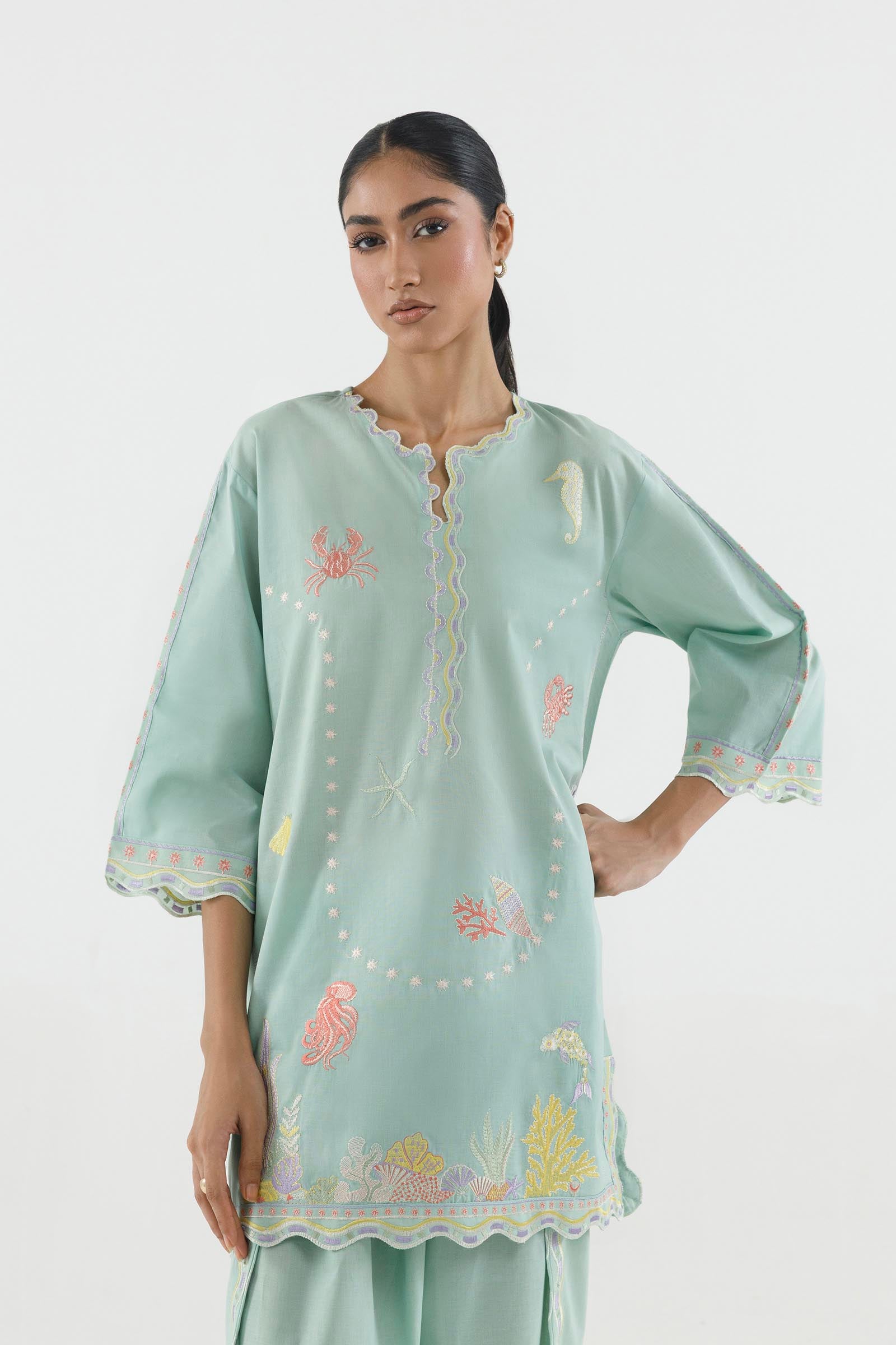 Sana safinaz stitched embroidered lawn shirt+ shalwar– ss26ese329p2t 2 Sana Safinaz Stitched Embroidered Lawn Shirt+ Shalwar– SS26ESE329P2T 2