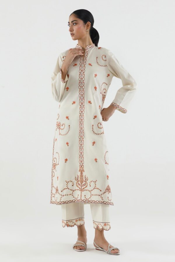 Sana Safinaz Stitched Embroidered Lawn Shirt+ Culotte Sana Safinaz Stitched Embroidered Lawn Shirt+ Culotte
