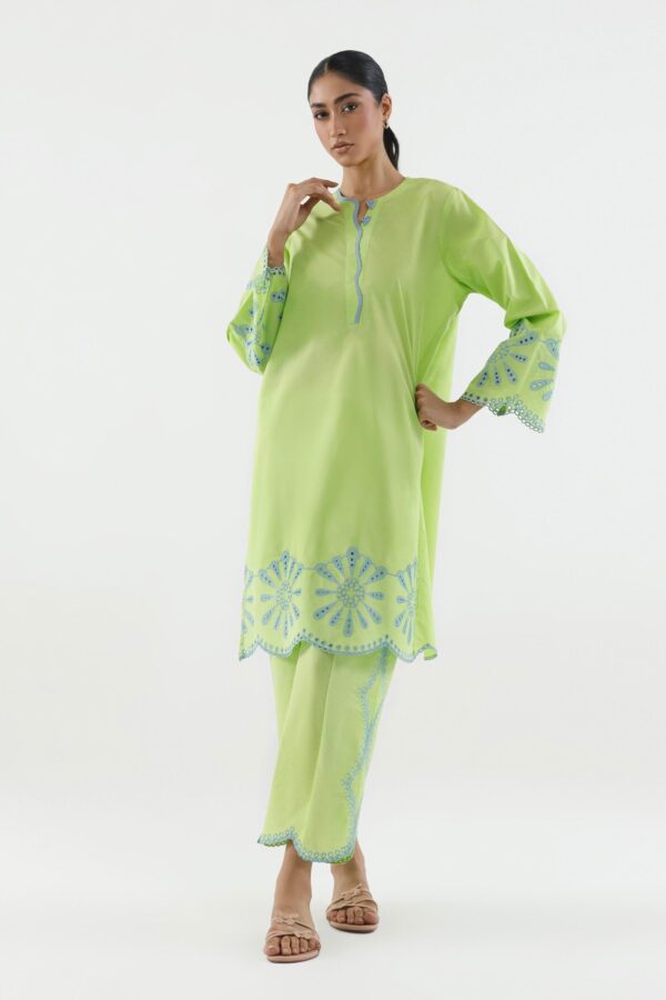 Sana Safinaz Stitched Embroidered Lawn Shirt+ Culotte Sana Safinaz Stitched Embroidered Lawn Shirt+ Culotte