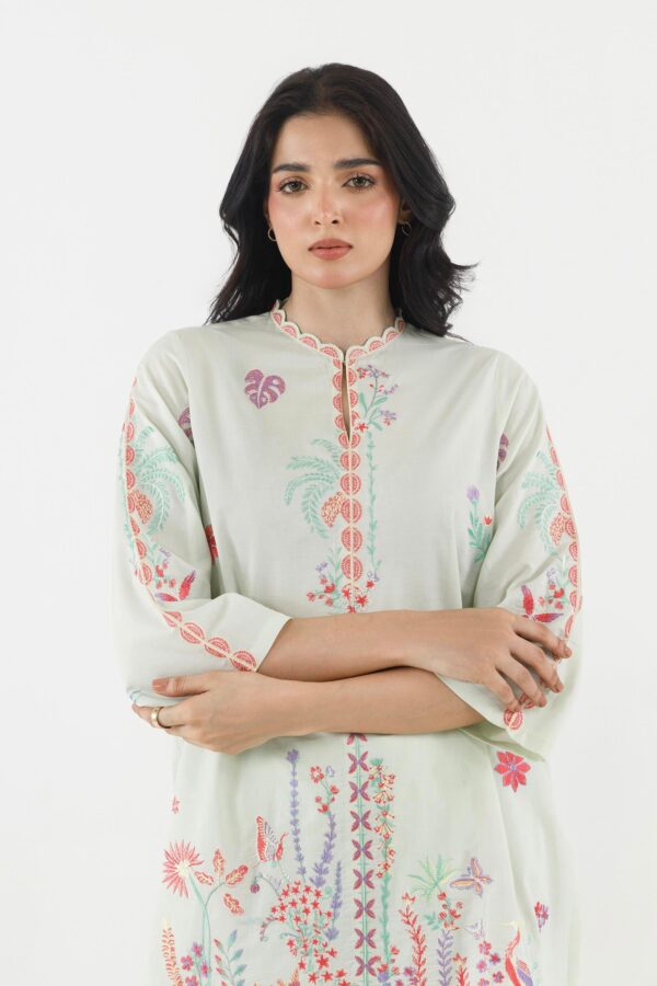 Sana Safinaz Stitched Embroidered Lawn Shirt+ Shalwar– SS26ESE391P2T 2