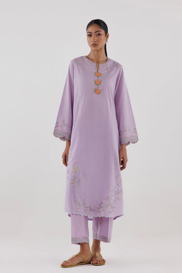 Sana Safinaz Stitched Embroidered Lawn Shirt+ Culotte Sana Safinaz Stitched Embroidered Lawn Shirt+ Culotte