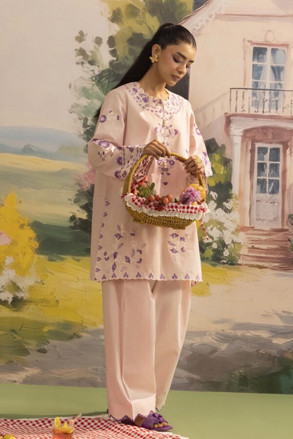 Sana Safinaz Stitched Embroidered Lawn Shirt+ Shalwar– SS26ESE415P2T
