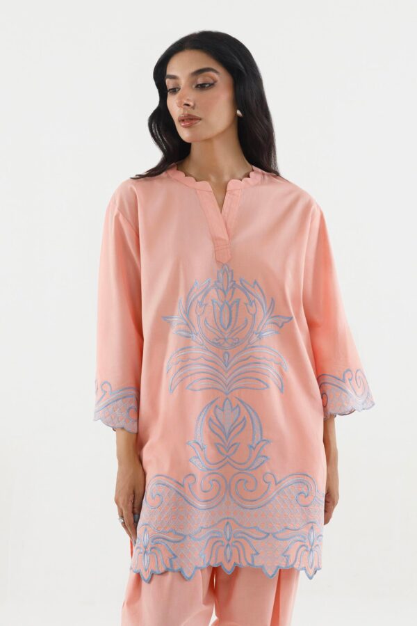 Sana Safinaz Stitched Embroidered Lawn Shirt+ Shalwar– SS26ESE417P2T 3