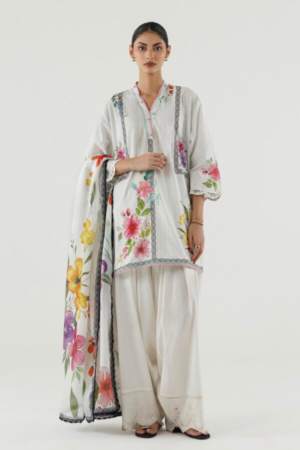 Sana Safinaz Stitched Printed Cambric Shirt+ Dupatta Sana Safinaz Stitched Printed Cambric Shirt+ Dupatta