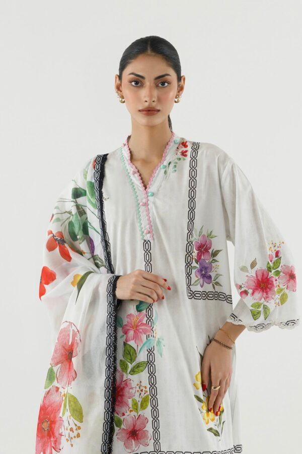 Sana Safinaz Stitched Printed Cambric Shirt+ Dupatta– SS26MHY206AP2D 2