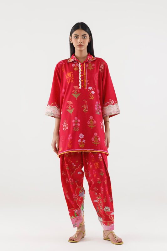 Sana Safinaz Stitched Printed Cambric Shirt+ Shalwar