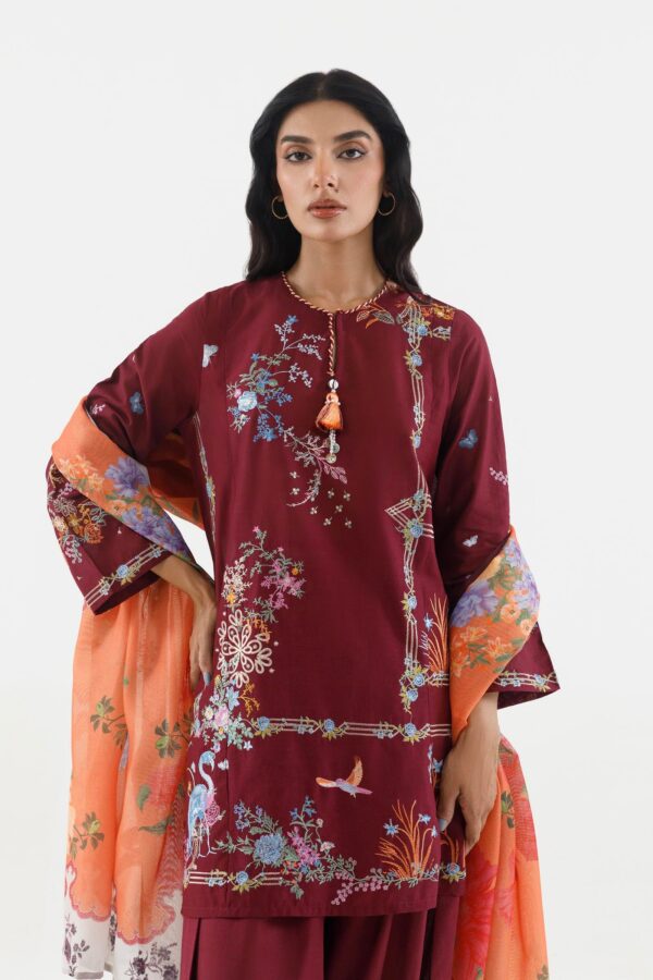 Sana Safinaz Stitched Embroidered Muzlin Lawn Suit– SS26MUZ102BP3 3