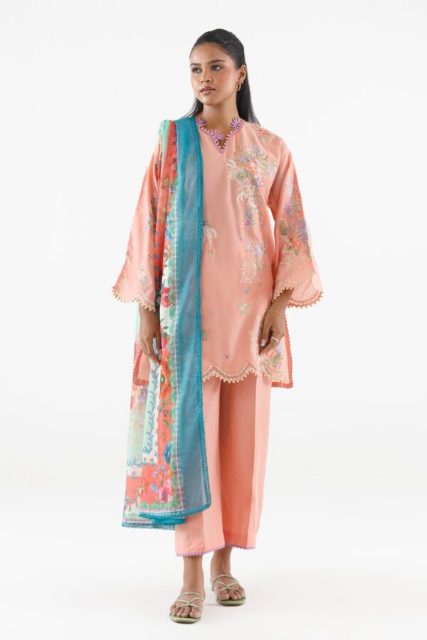 Sana Safinaz Stitched Embroidered Muzlin Suit Sana Safinaz Stitched Embroidered Muzlin Suit
