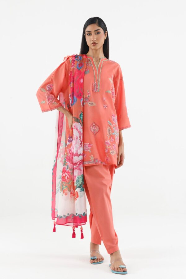 Sana Safinaz Stitched Embroidered Muzlin Suit Sana Safinaz Stitched Embroidered Muzlin Suit