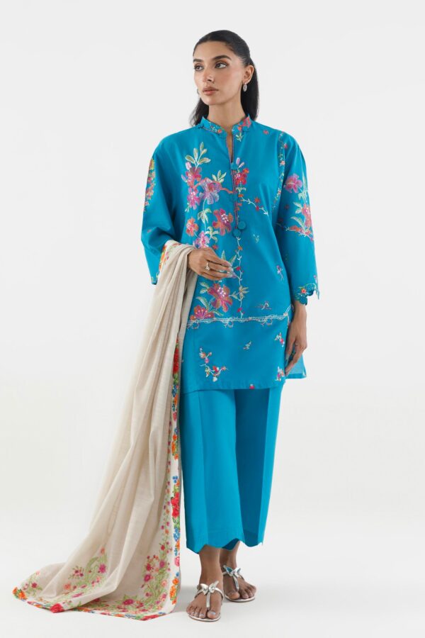 Sana Safinaz Stitched Embroidered Muzlin Suit Sana Safinaz Stitched Embroidered Muzlin Suit