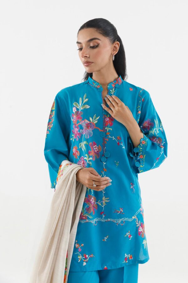 Sana Safinaz Stitched Embroidered Muzlin Suit– SS26MUZ111AP3 2