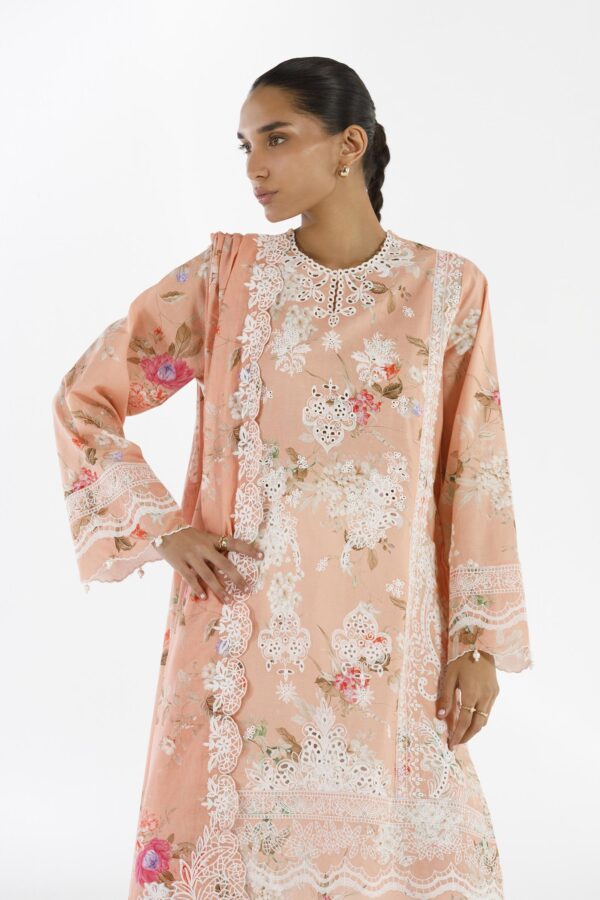 Sana Safinaz Stitched Embroidered Lawn Shirt + Dupatta– SS26SGE425P3 3-1