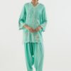Sana Safinaz Stitched Emboidered Raw Silk Shirt+ Shalwar