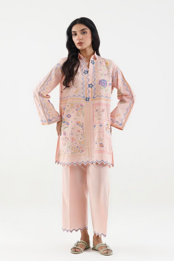 Sana Safinaz Stitched Embroidered Lawn Shirt+ Culotte Sana Safinaz Stitched Embroidered Lawn Shirt+ Culotte