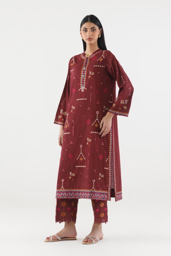 Sana Safinaz Stitched Embroidered Lawn Shirt+ Culotte Sana Safinaz Stitched Embroidered Lawn Shirt+ Culotte
