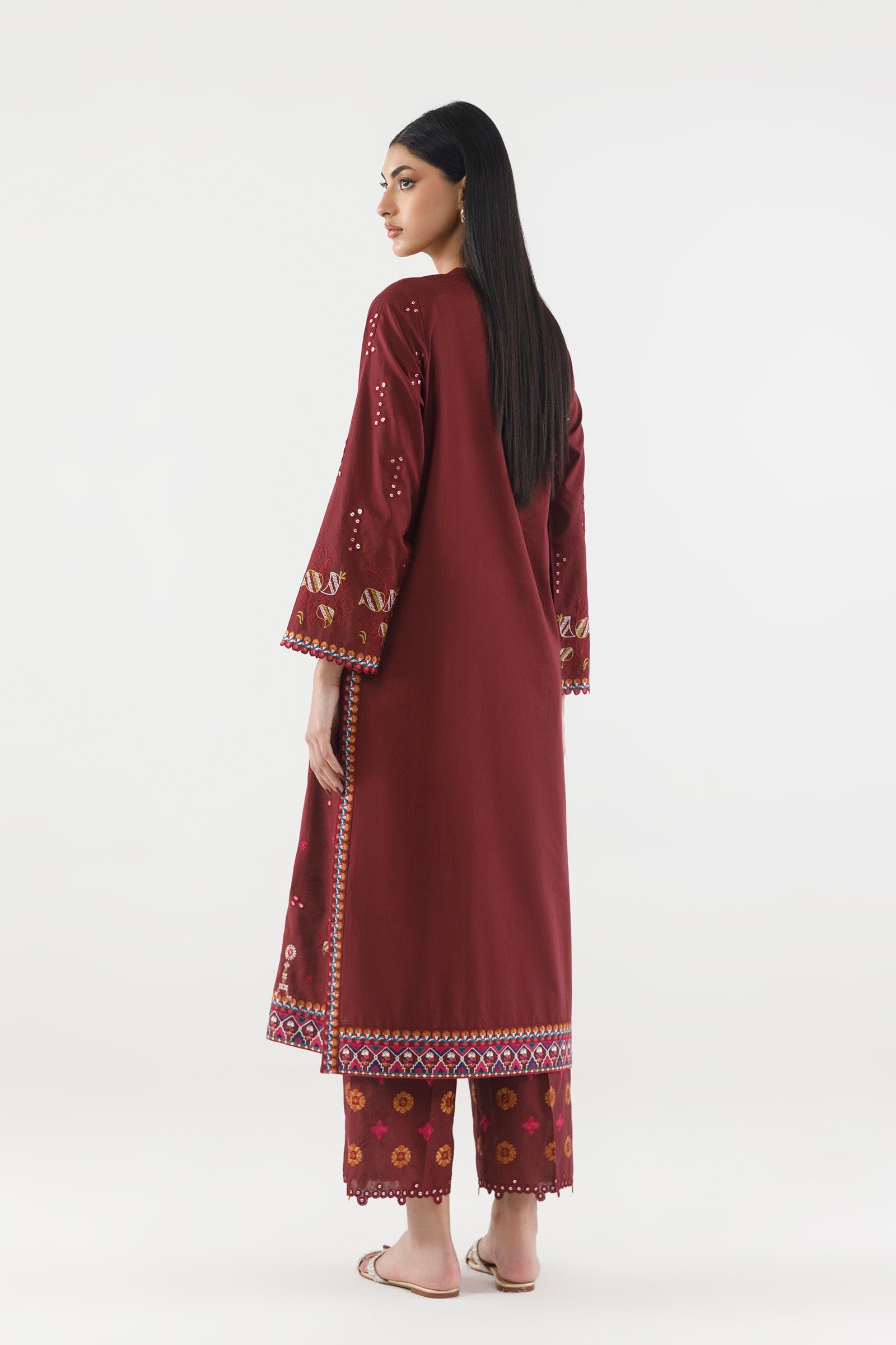 Sana safinaz stitched embroidered lawn shirt+ culotte– ss26sge471p2t 2 Sana Safinaz Stitched Embroidered Lawn Shirt+ Culotte– SS26SGE471P2T 2