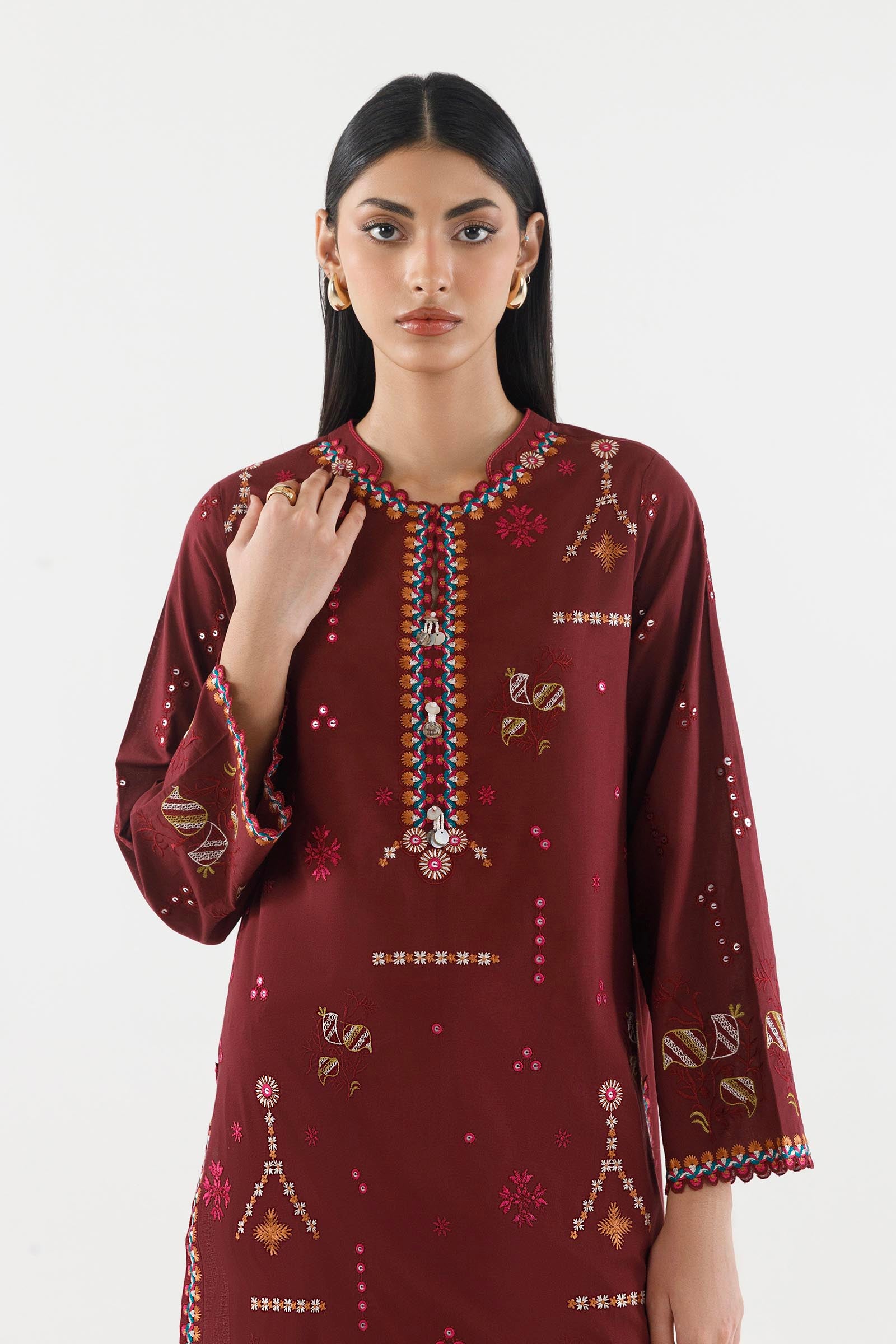 Sana safinaz stitched embroidered lawn shirt+ culotte– ss26sge471p2t 3 Sana Safinaz Stitched Embroidered Lawn Shirt+ Culotte– SS26SGE471P2T 3