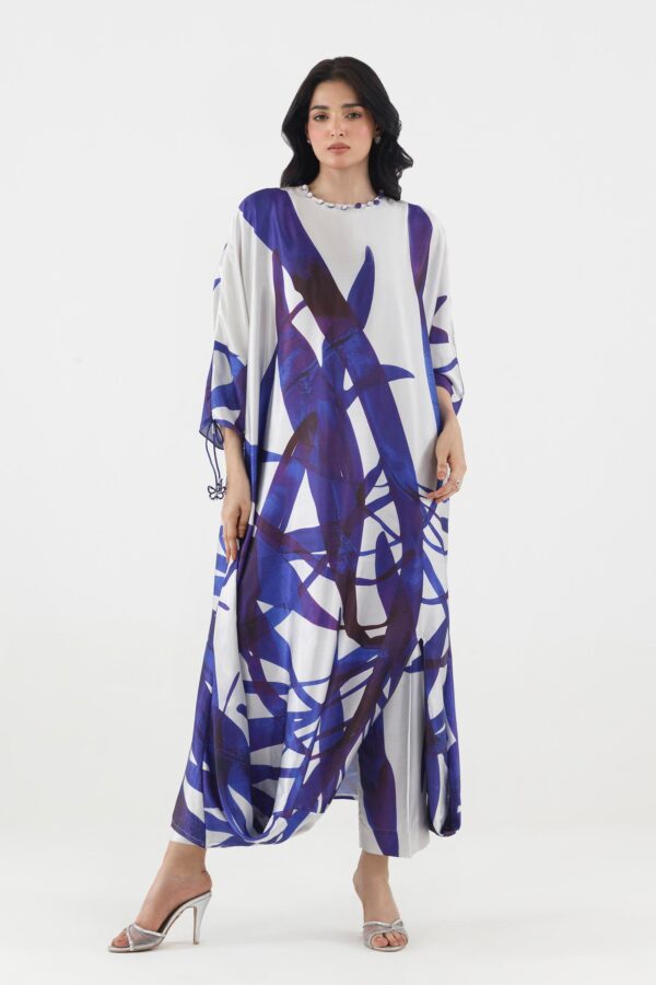 Sana Safinaz Stitched Printed Satin Shirt+ Culotte– SS26STP723P2T 1