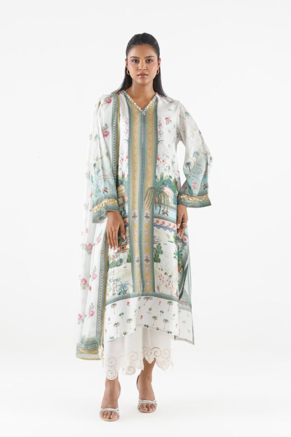 Sana Safinaz Stitched Printed Satin Shirt+ Dupatta Sana Safinaz Stitched Printed Satin Shirt+ Dupatta
