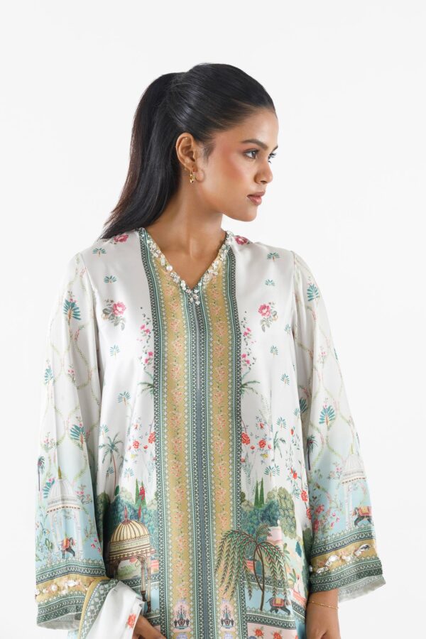 Sana Safinaz Stitched Printed Satin Shirt+ Dupatta– SS26STP727P2D 3