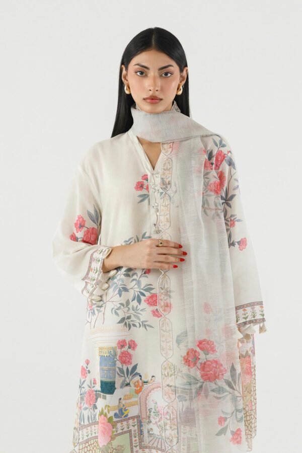 Sana Safinaz Stitched Printed Crepe Shirt+ Dupatta– SS26STP739P2D 3