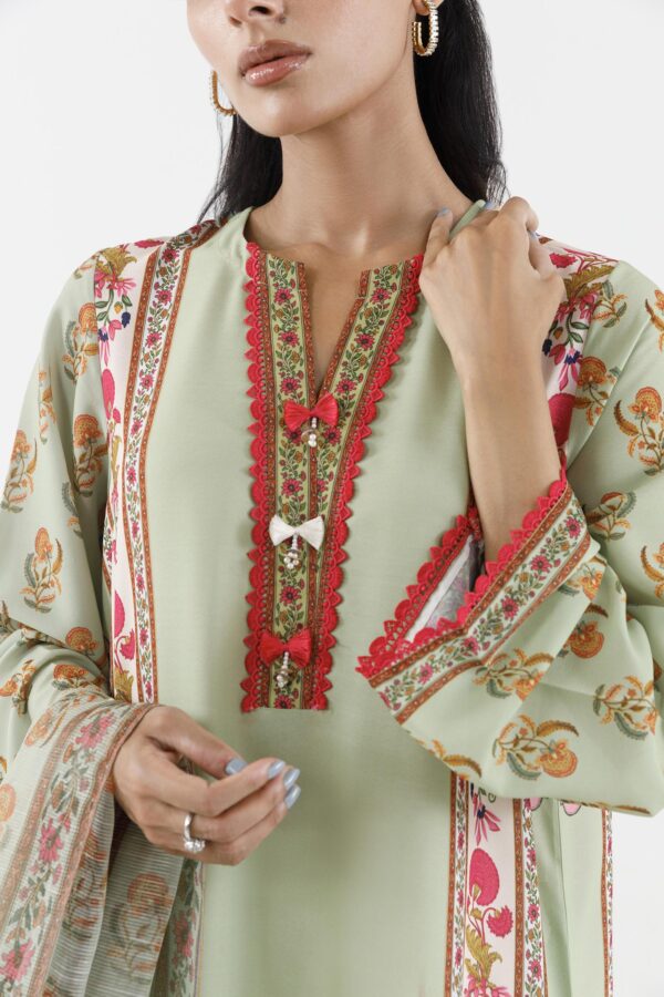 Sana Safinaz Stitched Printed Crepe Shirt+ Dupatta– SS26STP776P2D 4-6