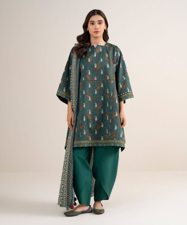 Sapphire Women's Unstitched Lawn Printed Green – U2DDDS26V738