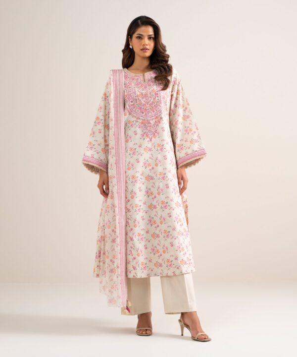 Sapphire Women's Unstitched Lawn Embroidered Off White – U2DDDS26V744
