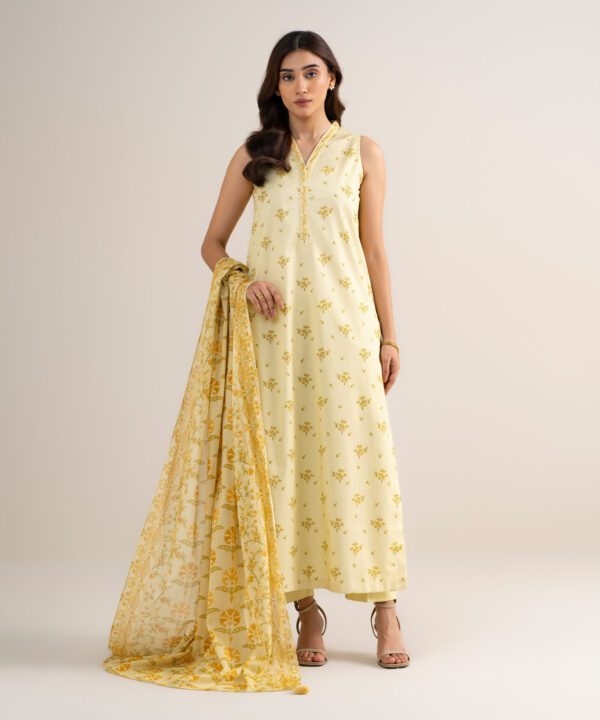 Sapphire Women's Unstitched Lawn Printed Yellow – U2DDDS26V772