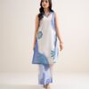 Sapphire Women's Unstitched Lawn Printed Off White & Blue 2 Piece Suit – U2TDDS26V750