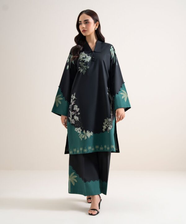 Sapphire Women's Unstitched Lawn Printed Black & Green 2 Piece Suit – U2TDDS26V751