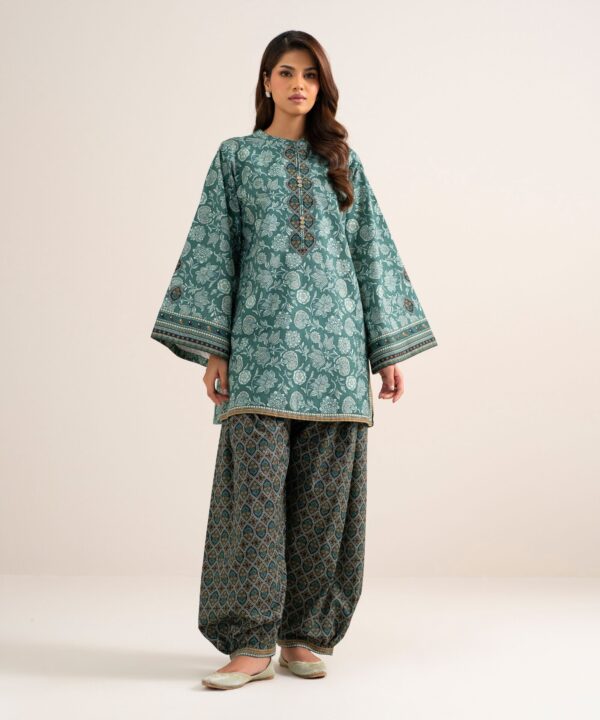 Sapphire Women's Unstitched Cotton Printed Blue 2 Piece Suit – U2TDDS26V756