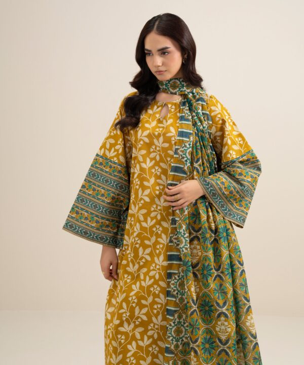 Sapphire Women's Unstitched Lawn Printed Yellow 3 Piece Suit – U3PDDS26V623