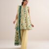 Sapphire Women's Unstitched Lawn Printed Butter Yellow 3 Piece Suit – U3PDDS26V652