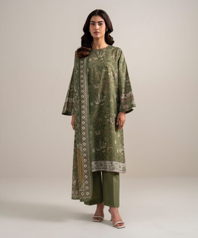 Sapphire Women's Unstitched Lawn Printed Green 3 Piece Suit – U3PDDS26V672