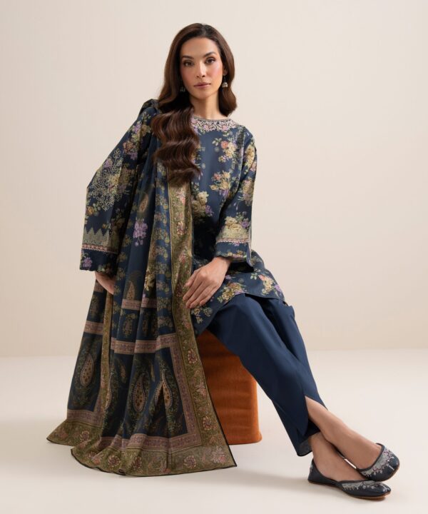 Sapphire Women's Unstitched Lawn Embroidered Green 3 Piece Suit – U3PDDS26V676