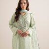 Sapphire Women's Unstitched Lawn Embroidered Off White and Light Pink 3 Piece Suit – U3PDYS26V686 - Pakistani Suit - image