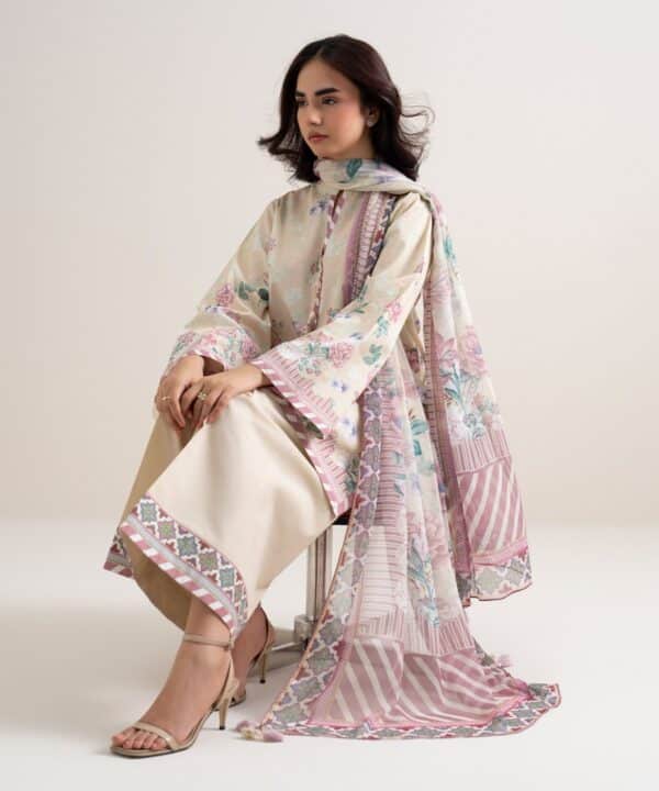 Sapphire Women's Unstitched Lawn Printed Off White 3 Piece Suit – U3PDYS26V711 Sapphire Women's Unstitched Lawn Printed Off White 3 Piece Suit – U3PDYS26V711